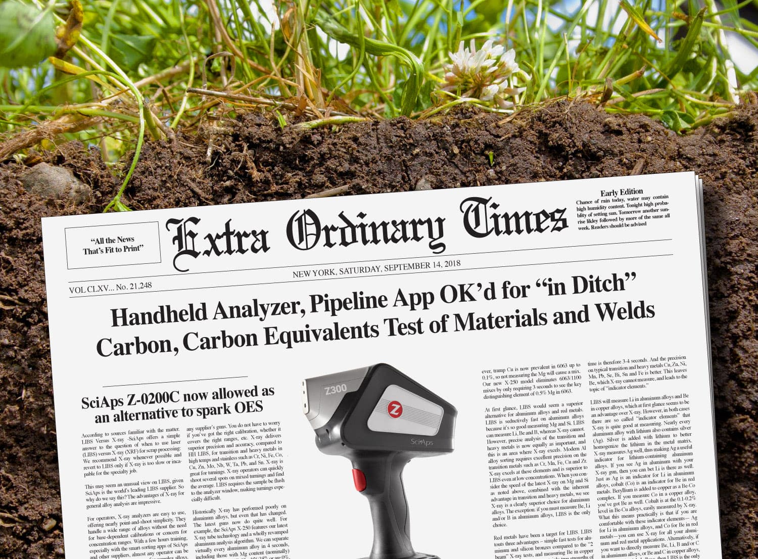 Handheld Analyzer, Pipeline App OK'd for "In Ditch" Carbon, Carbon Equivalents Tests of Materials and Welds