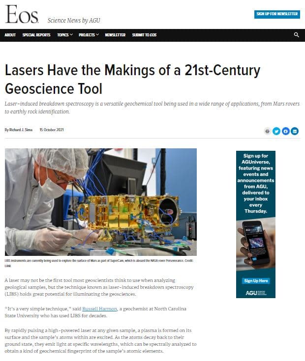 LIBS targeted for 21st-century geoscience