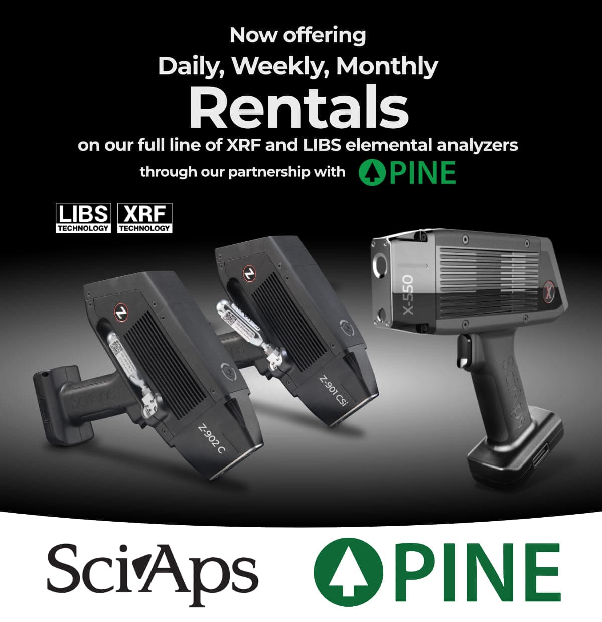 Pine Environmental Provides SciAps XRF and LIBS Rentals
