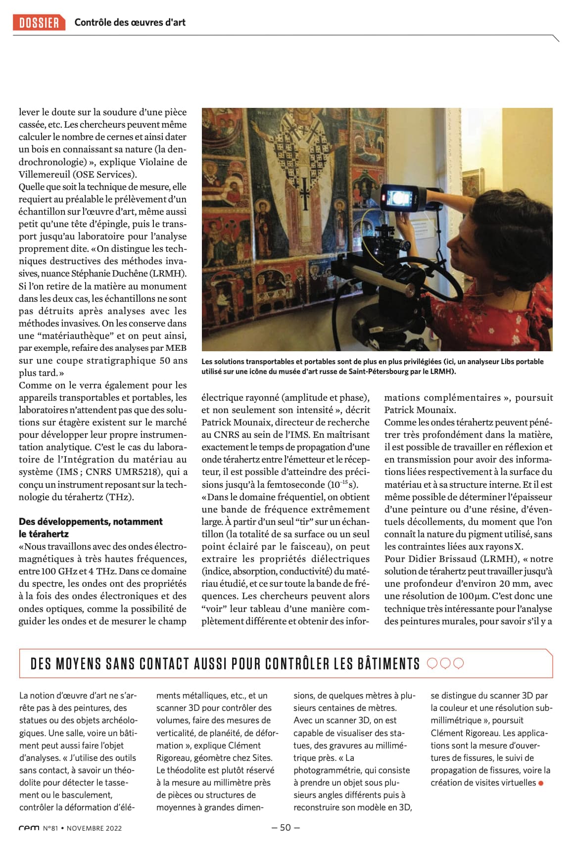 SciAps handhelds for cultural heritage research