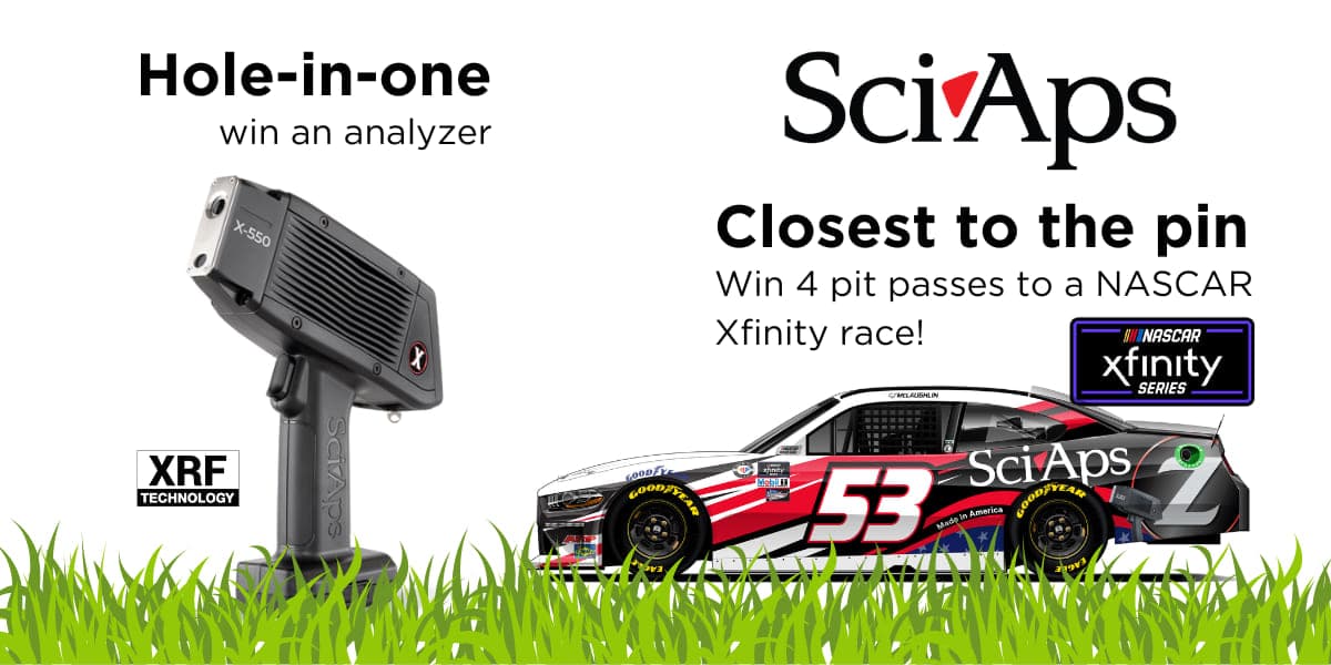 SciAps is giving away alloy analyzers at ISRI golf outings