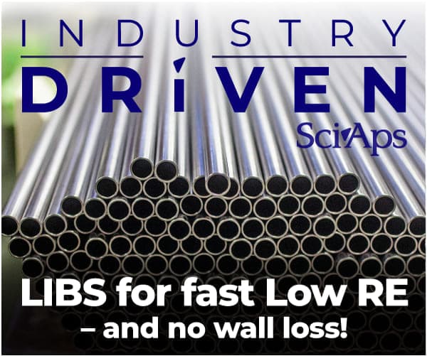 Tube-end alloy analysis with HH LIBS