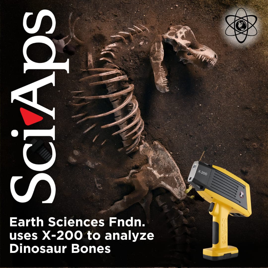 HH XRF X-200 analyzer used by Earth Sciences Foundation to study dinosaur bones